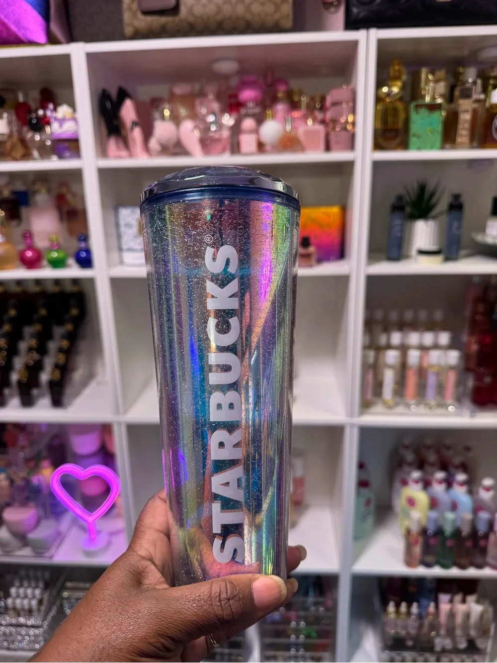 Starbucks Iridescent Rainbow Tumbler - Blue Pink Purple